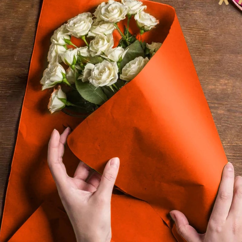 Hlonon 50 Sheets Orange Tissue Paper for Gift Bags - 14 x 20 Inches Recyclable Orange Wrapping Paper for Weddings Birthday DIY Project Christmas Halloween Thanksgiving Gift Wrapping Crafts Decor - Image 5